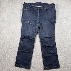 Duluth Trading Jeans Womens 18x31 Curvesetter Waistband Utility Work Double Knee